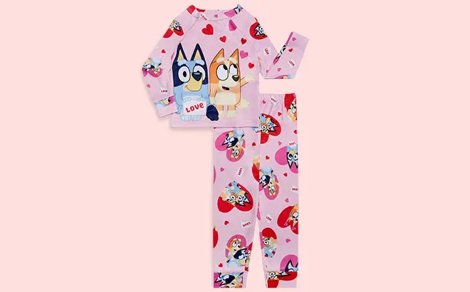 Bluey Valentine’s Day Toddler Pajama Set 