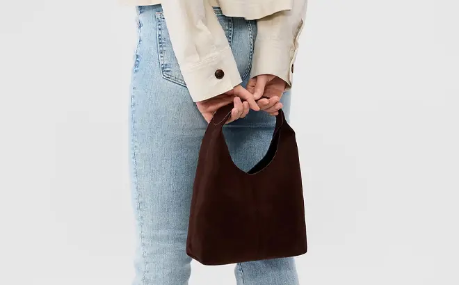 GAP Factory Mini Faux-Suede Handbag 