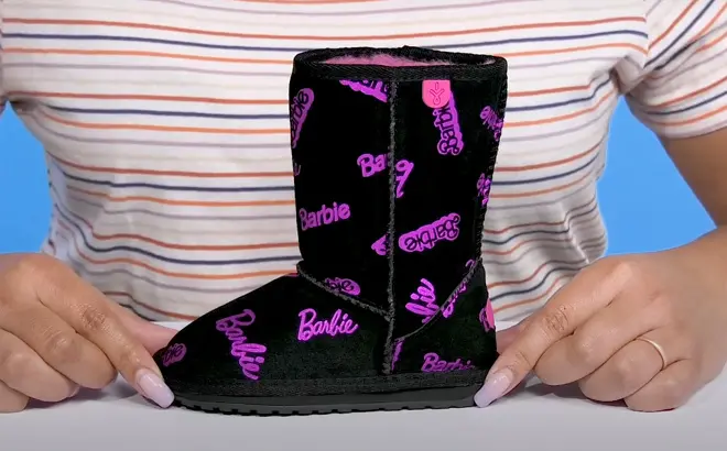 Barbie Kids Print Winter Boots 