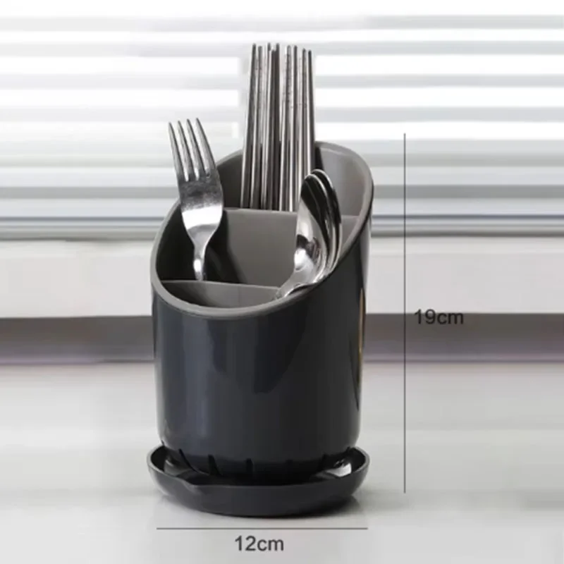 Plastic Cutlery Storage Holder with Drainer