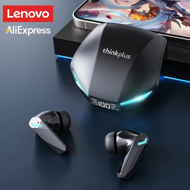 Lenovo XT53 Wireless Earbuds – Bluetooth 5.4, Low‑Latency 45 ms Gaming Mode, LED Battery Display, IPX4 Waterproof