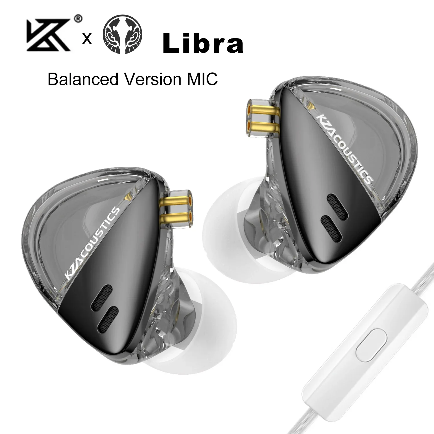 KZ × Angelears Libra IEM – Ultra‑Wide Frequency Dynamic Driver Earbuds with 0.75 mm Replaceable Cable (Hi‑Fi Monitor)