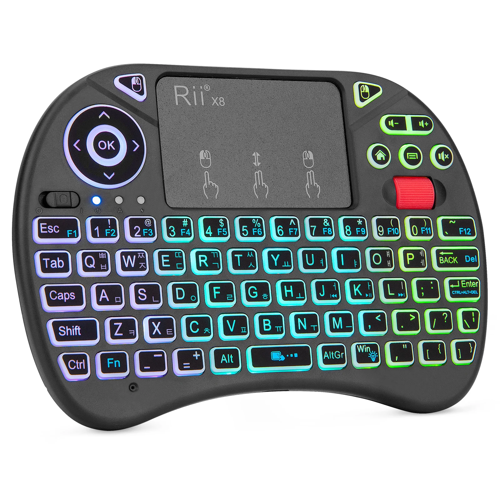 Rii X8 2.4GHz Wireless Backlit Keyboard with Touchpad – Multi-Language Remote for Android TV & PC