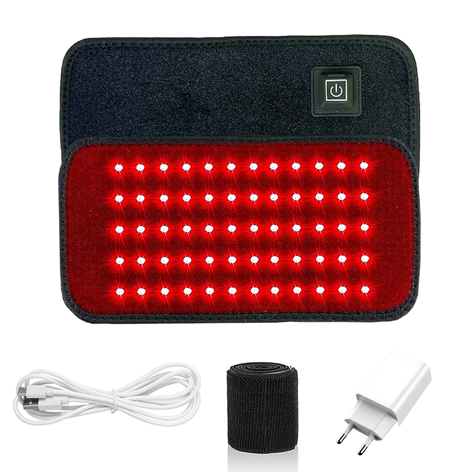60 LEDs Red＆Infrared Light Therapy Belt 850nm 660nm Back  Burn Fat Wrap Slimming Machine Waist Heat Pad Full Body