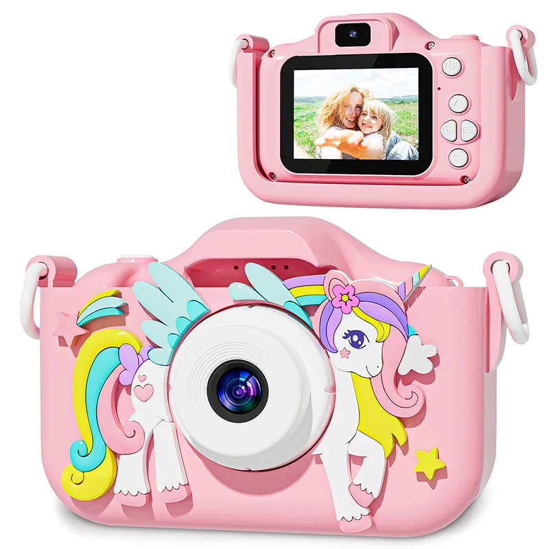 1080P HD Kids Digital Camera – 2.0-Inch Toddler Video Camera with Silicone Case, Children’s Toy Gift for Christmas & Birthdays 