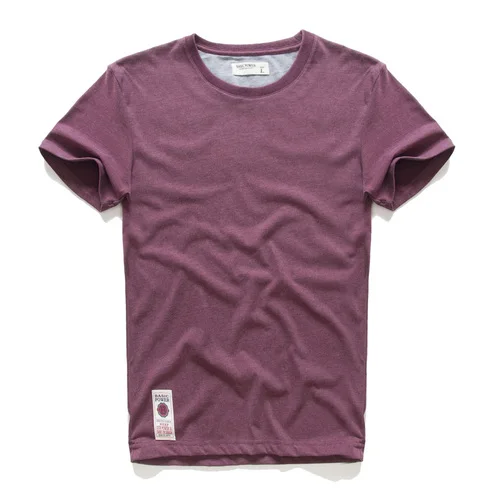 Men's T-shirt Cotton Solid Color t shirt Men Causal O-neck Basic T-shirt Male High Quality Classical Tops