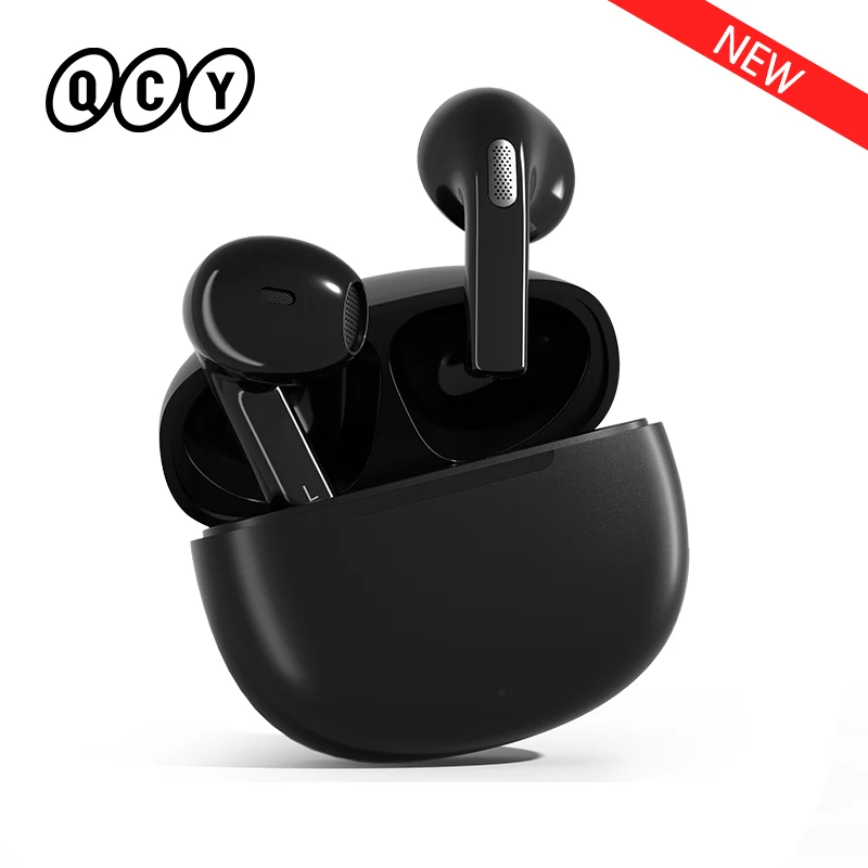 QCY T20 TWS Wireless Earbuds – Bluetooth 5.3, 68ms Low Latency, 13mm Driver, Hi-Fi Sound, 4 Mics + ENC for HD Calls 