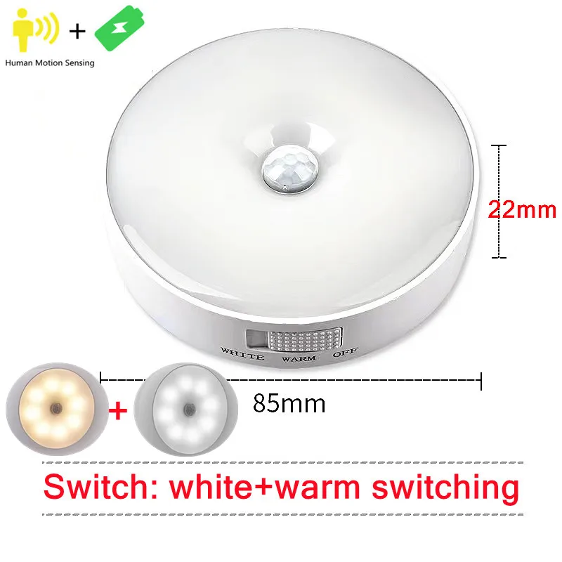 Rechargeable Motion Sensor LED Night Light – USB Lamp for Bedroom, Hallway, Stairs, Wardrobe & Closet