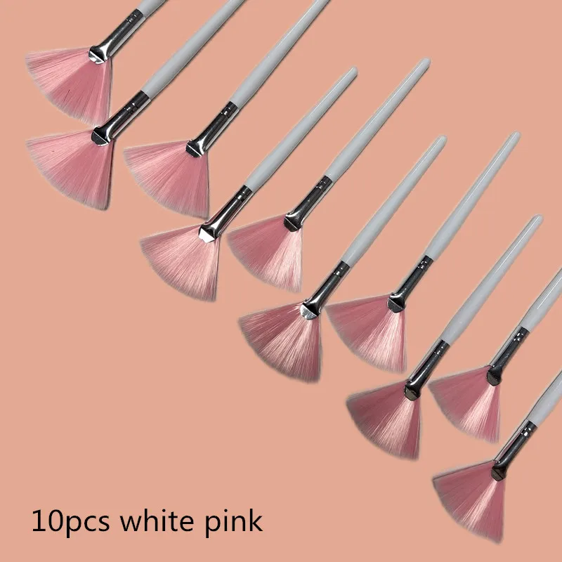 10pcs white pink