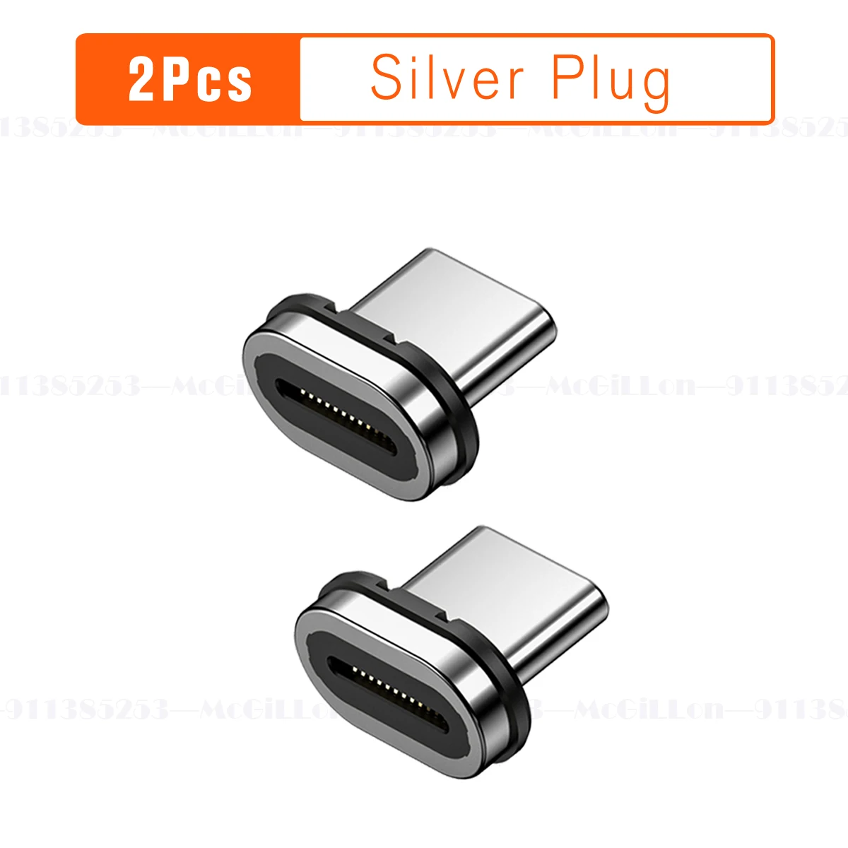 2Pcs Plug Silver