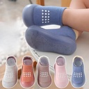 Summer Breathable Baby Walking Shoes – Combed Cotton Anti-Slip Soft Sole Mesh Floor Socks for Toddlers 