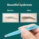 Colorful Stainless Steel Slant Eyebrow Tweezer – Precision Hair Remover Tool for Fine Hairs