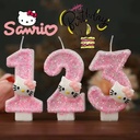 Hello Kitty Birthday Number Candles – Cute Party Cake Decoration for Kids & Adults