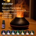 Kinscoter Volcanic Flame Aroma Diffuser – Essential Oil Lamp & USB Humidifier with Night Light