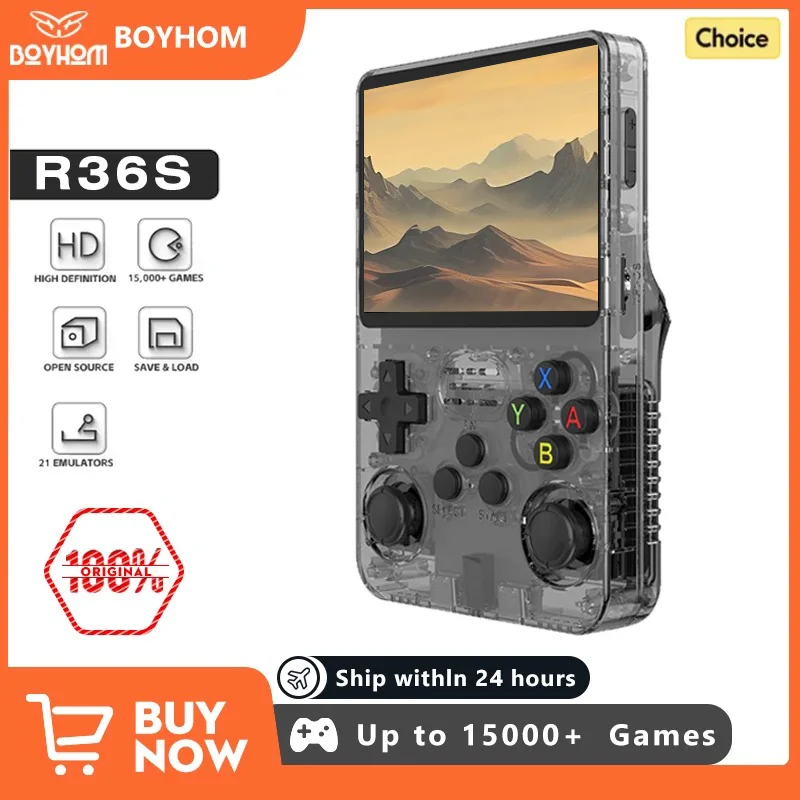 ARKOS R36S Retro Handheld Game Console – 3.5” IPS Screen, 64GB, Portable Pocket Video Player with 15,000+ Games