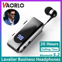 K55 Bluetooth 5.2 Wireless Lavalier Headset – Noise Cancelling Earphone with LED Display, 20H Talk/Music Time for Business & Calls 