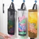 Wall-Mounted Mesh Storage Bag – Trash & Grocery Bag Organizer Dispenser