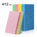 4/12PCS Compressed Cellulose Sponges – Non-Scratch Dish & Cleaning Sponges