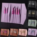 6‑Piece False Eyelash Tweezers Set – Precision Fan Lashes & Extension Tweezers for Lashes, Brows & Nails