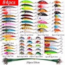 Mixed Fishing Lure Kit – Crankbait, Minnow, Popper, Wobbler Baits for Bass & Trout, Lifelike Artificial Fishing Tackle Set 