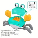 Interactive Toys Crawling Crab Toy for Kids,Induction Escape Crab Electric Pets Musical Toys Toddler Crawling Toys for Children