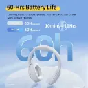 QCY H3 Lite ANC Wireless Headphones Bluetooth 5.3 Active Noise Cancelling Over Ear Headset 40mm Driver HiFi Sound Earphones