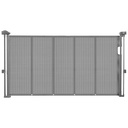 SucceBuy 55/71/110in Retractable Baby Gate 34in Tall Extends Wide Retractable Gate for Kids Pets Mesh Material Easy to Install