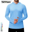 TACVASEN Men’s UV Protection Hoodie – Lightweight Long Sleeve Quick-Dry Sun Shirt, Breathable Outdoor Fishing & Hiking Shirt 
