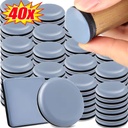 40/4PCS Furniture Slider Pads Self Adhesive Rubber Legs Pad Anti Scratch Floor Protector Chairs Sofa Table Leg Mat Base Sliders