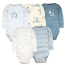 Newborn Baby Bodysuit 5‑Piece Set – 100% Cotton Soft Cartoon Jumpsuits for Boys & Girls