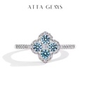 ATTAGEMS Classic Moissanite Ring – D VVS1, 925 Sterling Silver, Engagement & Wedding Jewelry Gift for Women