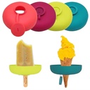 1/4PCS Silicone Drip-Proof Popsicle Rack Food-grade Reusable Ice Holder Ice Cream Tools Portable Popsicle Protector for Kids