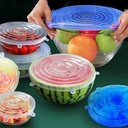 6-Pack Stretch Silicone Lids – Reusable Universal Food Covers for Bowls & Containers