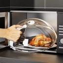 Microwave Splash Cover – Transparent, Heat-Resistant Food Heating Lid