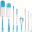 8-Piece Straw & Bottle Cleaning Brush Set – Multipurpose Tea Stain Remover for Cups and Grooves