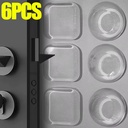6-Pack Clear Silicone Door Stoppers – Non-Slip Wall Protectors & Handle Bumper Pads