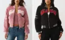 True Religion Women’s Sherpa Varsity Bomber Jacket