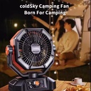 ColdSky Portable Camping Fan – 20000mAh Outdoor Fan with 4-LED Lantern & 8 Speeds