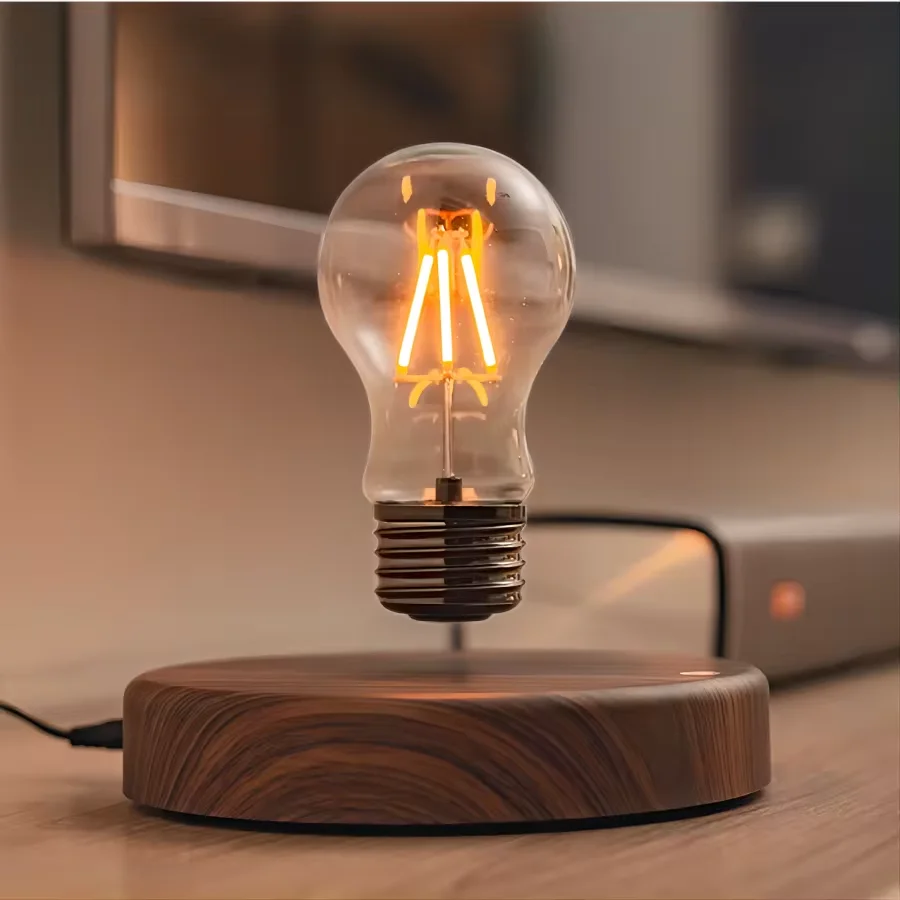 Magnetic Levitation LED Lamp – Floating Bulb Desk Light for Home & Office Decor