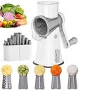 Rotary Cheese Grater Shredder Kitchen Mandoline Vegetable Julienne Slicer Waffle Cutter Nut Chopper