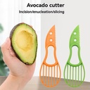 3-in-1 Avocado Slicer Tool – Plastic Fruit Cutter, Pulp Separator & Pit Remover for Kitchen Use