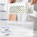 Double-Layer Food Storage Box with Drain Basket 