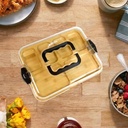 Bamboo Cheese Board Serving Tray with Lid 