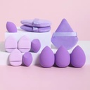 12Pcs Triangle Velvet Makeup Sponge Set – Mini Powder Puffs & Beauty Eggs for Foundation & Blending