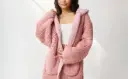 Reversible Fleece Hooded Teddy Robe 