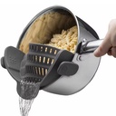 Clip-On Silicone Kitchen Strainer for Pots & Pans