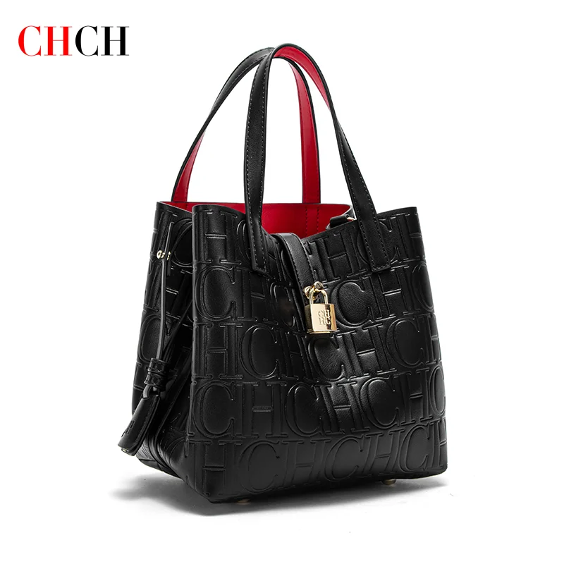 CHCH Women's Tote Bag – Steel Embossed Handheld Shopping Bag for Daily Use & Travel