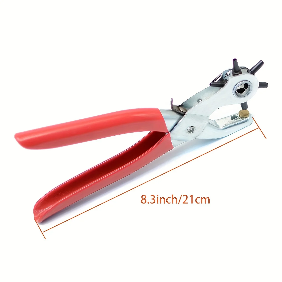 Leather Hole Punch Tool – 6-Size Rotating Belt Punch for DIY Leather, Belts, Crafts & Fabric