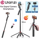 Ulanzi MA09 1.8M Selfie Stick Tripod with Remote – Panoramic Ball Head Phone Holder for iPhone 16/15/14/13 Pro Max & Android 