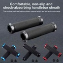 Non-Slip Rubber Bicycle Handlebar Grips – Double Alloy Lock-On Bike Handle Grips for Mountain & Road Bikes 